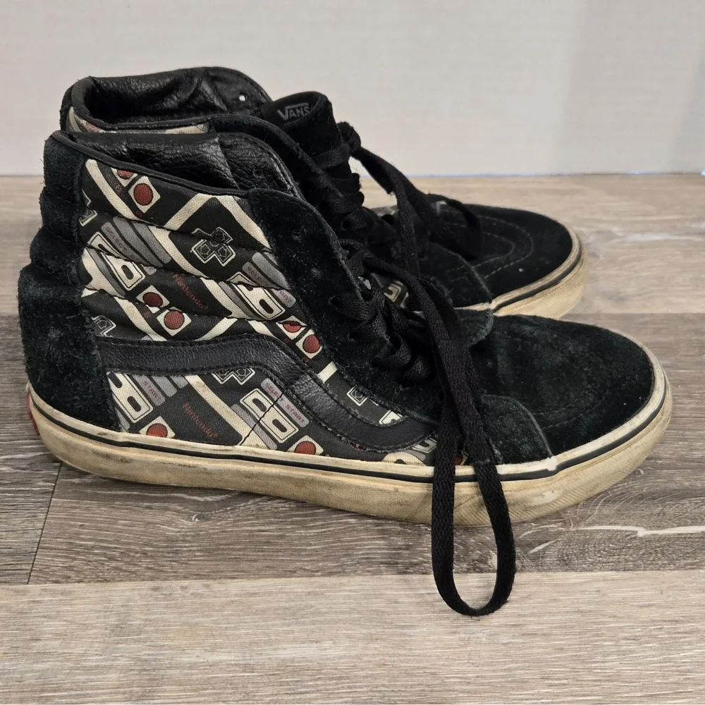 Vans Nintendo NES GAME OVER Controller SK8-HI Hightop Shoes Mens Sz 5 womens 6.5